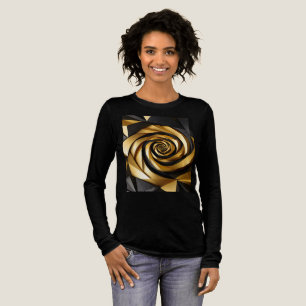 Camiseta Triblenda Geometría de espiral dorada