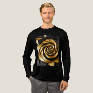 Camiseta Triblenda Geometría de espiral dorada
