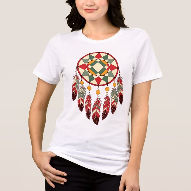 Camiseta Triblenda Geometric Dreamcatcher Design (Anverso)