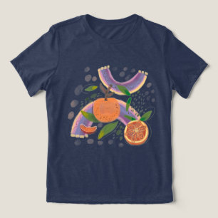 Camiseta Triblenda geométrico de fruta naranja de verano