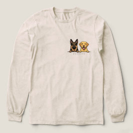 Camiseta Triblenda German Shepherd & Yellow Lab Friends pocket size