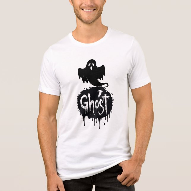 Camiseta Triblenda Ghost – Dark Horror Dripping Text Art (Anverso)