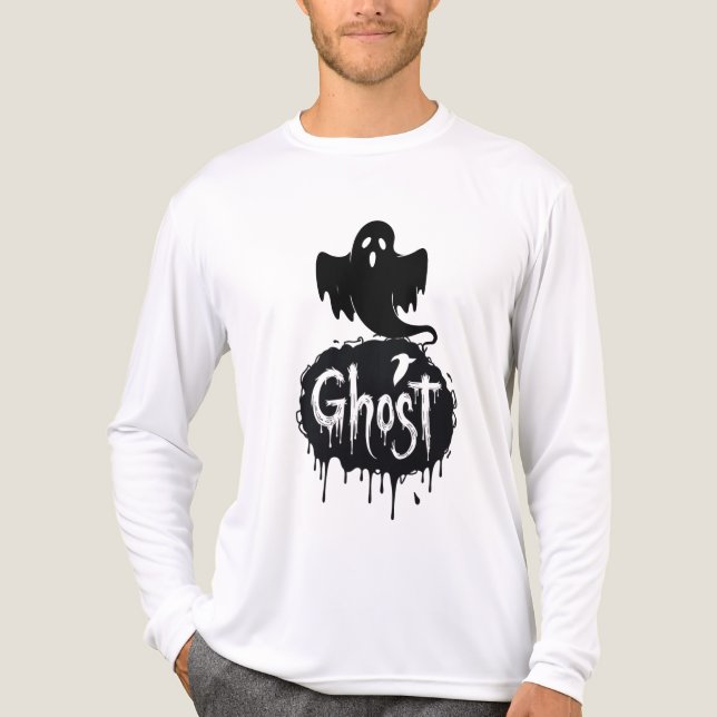 Camiseta Triblenda Ghost – Dark Horror Dripping Text Art (Anverso )