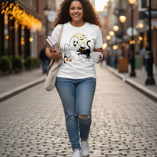 Camiseta Triblenda Ghost Kitten Funny Regalo Halloween - Halloween Re (Subido por el creador)