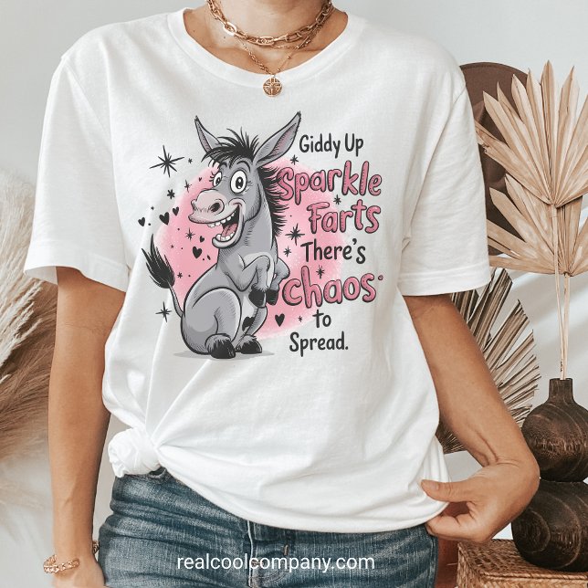 Camiseta Triblenda Giddy Up Sparkle Fart Graciosas Mujeres Gráficas D (Subido por el creador)
