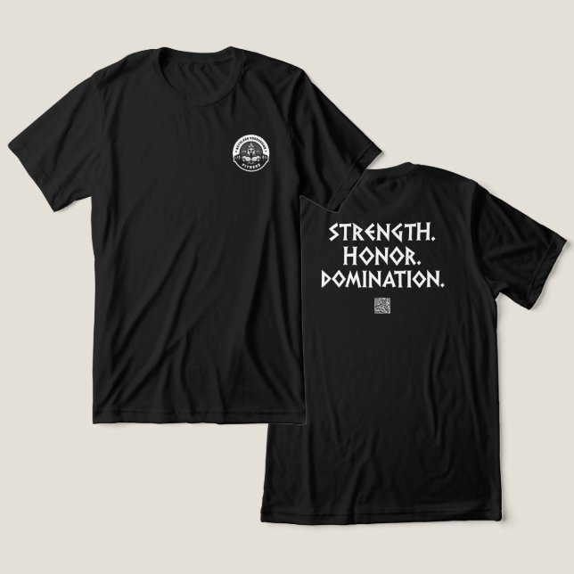Camiseta Triblenda Gimnasio de agresividad despiadada Tee # 1 (Diseño Anverso y Reverso)