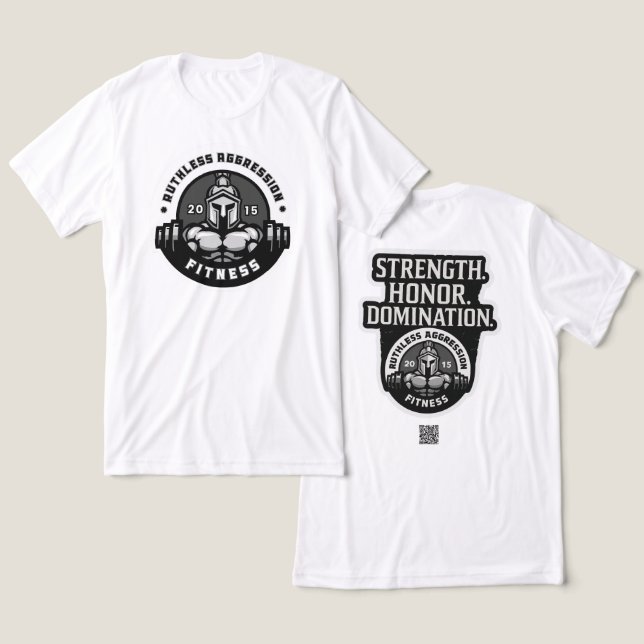 Camiseta Triblenda Gimnasio de agresividad despiadada Tee # 2 (Diseño Anverso y Reverso)