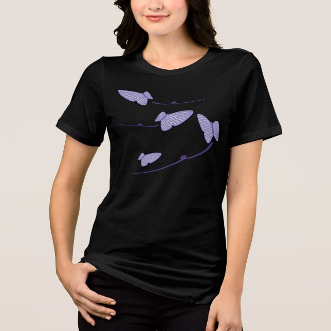 Camiseta Triblenda Gingham Butterflies (Anverso)