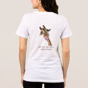 Camiseta Triblenda Giraffe divertida de texto personalizado