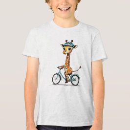 Camiseta Triblenda Giraffe montando una bicicleta - Lápiz de mano