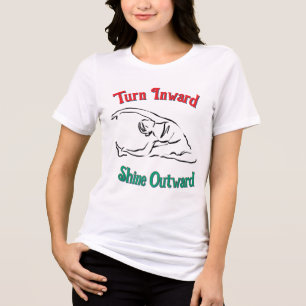 Camiseta Triblenda Girar hacia adentro, brillar hacia afuera en la gr