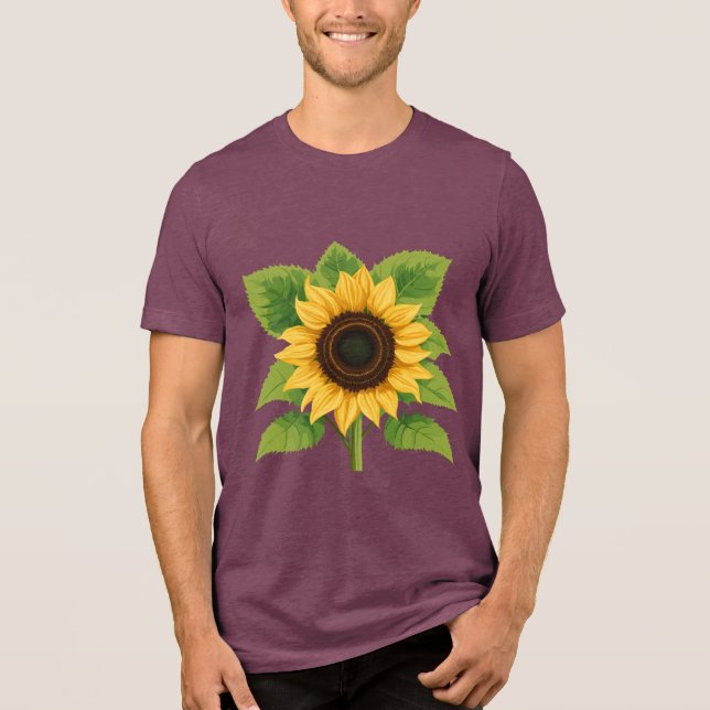 Camiseta Triblenda Girasol y Sol - Símbolo de optimismo y crecimiento (Anverso)