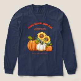 Camiseta Triblenda Girasoles caseros y calabazas caen