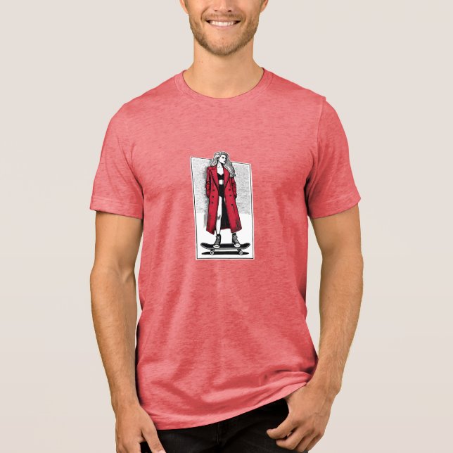 Camiseta Triblenda Girl on Skateboard (Anverso)