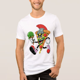 Camiseta Triblenda Gladiador Pizza Slice Brainrot italiano masculino