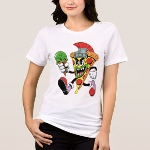 Camiseta Triblenda Gladiator Pizza Slice Italiana Brainrot Mujeres
