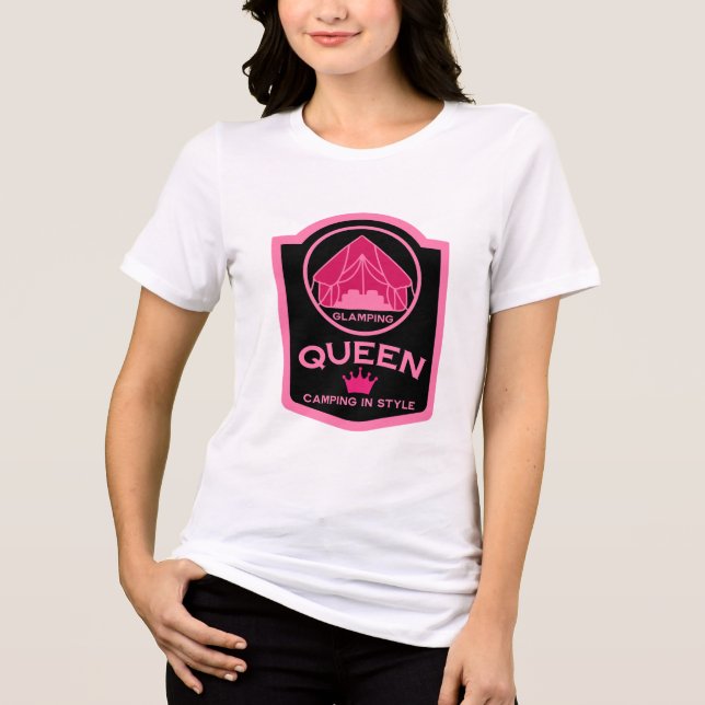 Camiseta Triblenda Glamour Queen Camping In Style (Anverso)