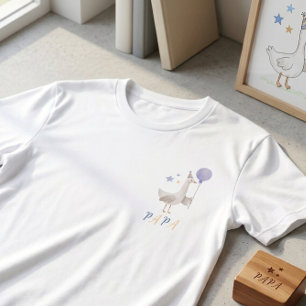 Camiseta Triblenda Globo Ganso Azul Papa Hombres Cumpleaños Número Un