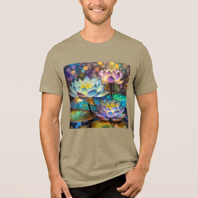 Camiseta Triblenda Glowing Lotus Flowers Trio (Anverso)