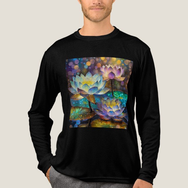 Camiseta Triblenda Glowing Lotus Flowers Trio (Anverso)