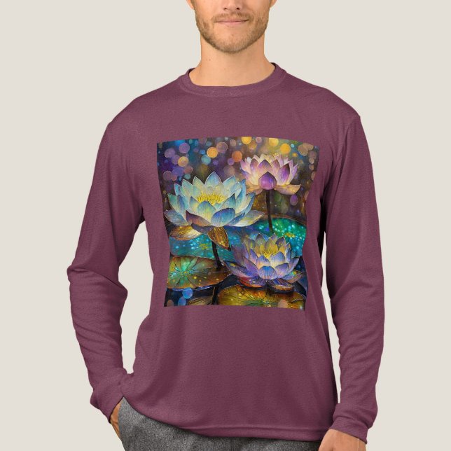 Camiseta Triblenda Glowing Lotus Flowers Trio (Anverso)