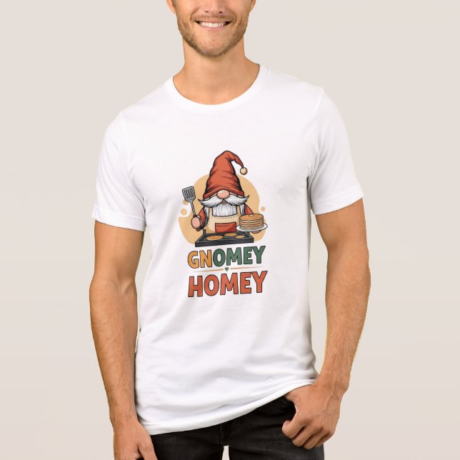 Camiseta Triblenda Gnomey homey pancakes design (Anverso)