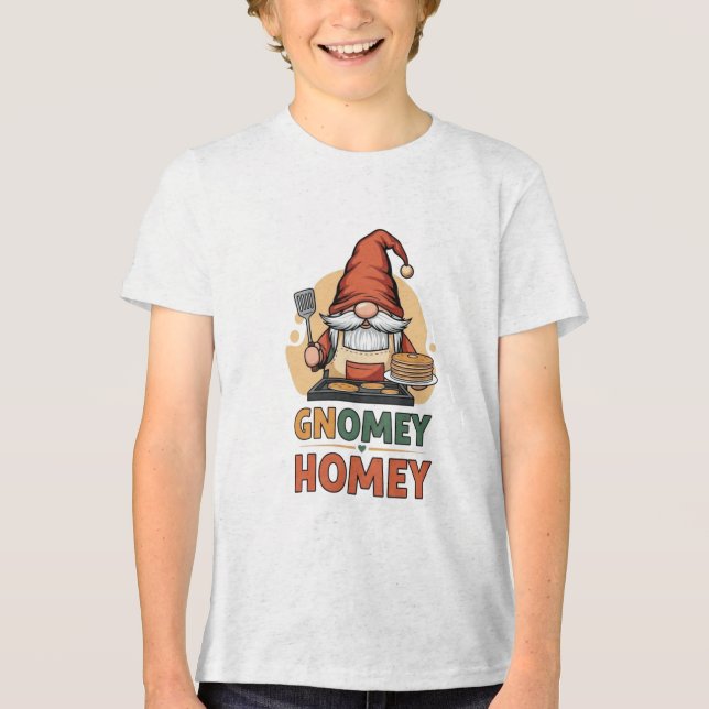 Camiseta Triblenda Gnomey homey pancakes design (Anverso)