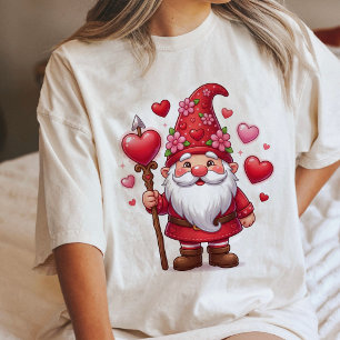 Camiseta Triblenda Gnomo adorable del día de San Valentín con corazon