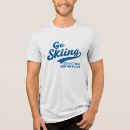 Camiseta Triblenda Go Skiing – Minimal Winter Sports Typography Desig