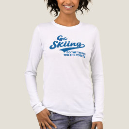 Camiseta Triblenda Go Skiing – Minimal Winter Sports Typography Desig