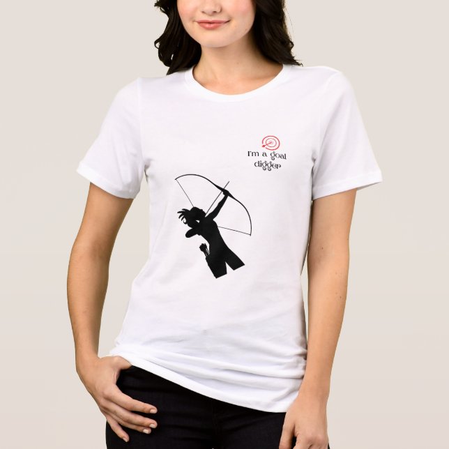 Camiseta Triblenda Goal Digger T-Shirt – Motivational Daisy Graphic  (Anverso)