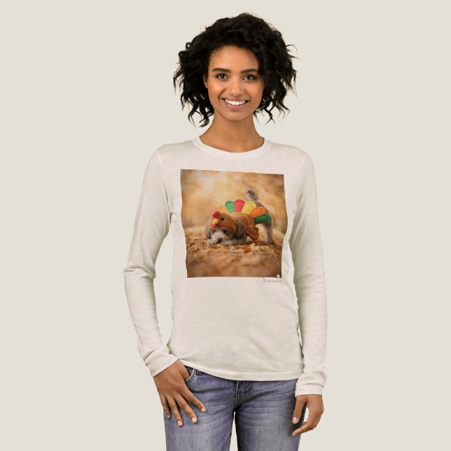 Camiseta Triblenda Gobble Till You Wobble - Thanksgiving Dog Mom Tee (Anverso Completo)