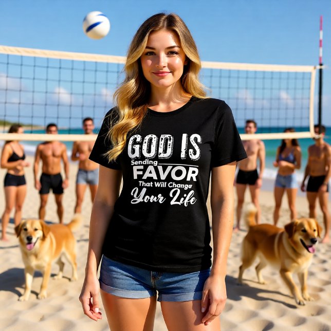 Camiseta Triblenda God Is Sending Favor Change Your Life Christian (Subido por el creador)