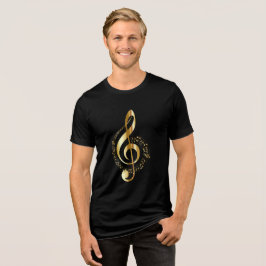 Camiseta Triblenda Gold Clef Y Notas