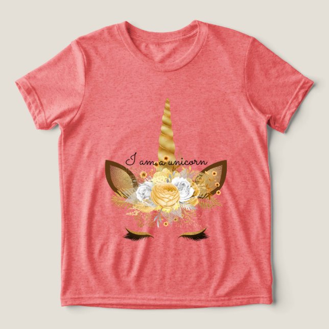 Camiseta Triblenda Gold Unicorn (Diseño delantero )