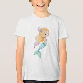 Camiseta Triblenda Golden Pearl Mermaid Illustration
