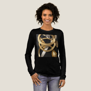 Camiseta Triblenda Golden Rings Resumen Arte - Diseño de lujo moderno