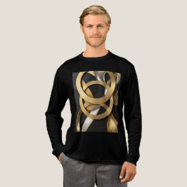 Camiseta Triblenda Golden Rings Resumen Arte - Diseño de lujo moderno