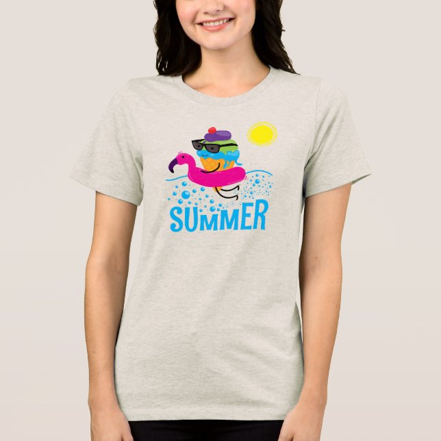 Camiseta Triblenda Gonna Melt Flamingo Ice Cream T-Shirt (Anverso)