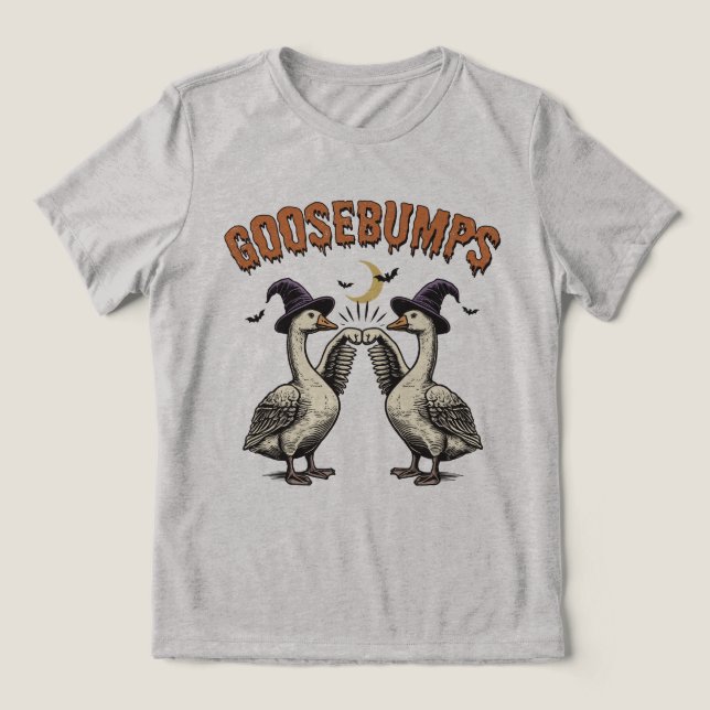 Camiseta Triblenda Goosebump Funny Goose Halloween (Diseño delantero )