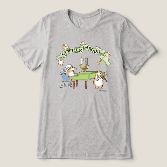 Camiseta Triblenda GOPHER BAROQUE por Sandra Boynton (Diseño delantero )