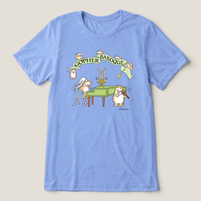 Camiseta Triblenda GOPHER BAROQUE por Sandra Boynton T-Shirt (Diseño delantero )