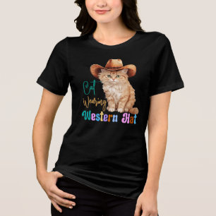 Camiseta Triblenda Gorra occidental con gatos 85246