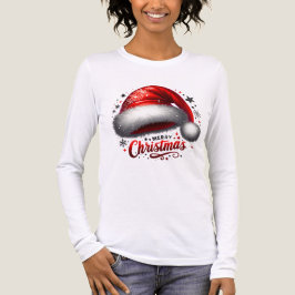 Camiseta Triblenda Gorro de Santa Escarlata Brillante