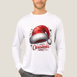 Camiseta Triblenda Gorro de Santa Escarlata Brillante