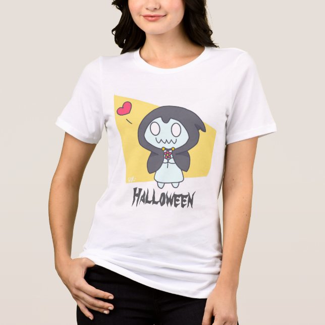 Camiseta Triblenda Gost girl Halloween T-shirt (Anverso)
