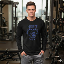 Camiseta Triblenda Gothic Skull MERIT Graphic Black T-Shirt