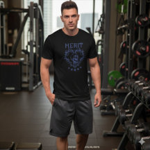 Gothic Skull MERIT Graphic Black T-Shirt