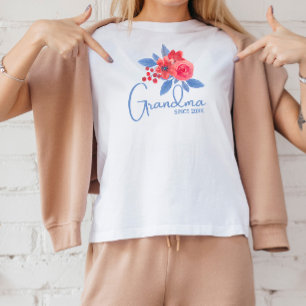 Camiseta Triblenda Graceful Grandma T-Shirt con flores