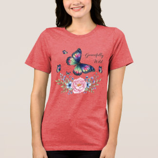 Camiseta Triblenda 'Gracefully Wild'- dgn by Maaya Prints, Women's